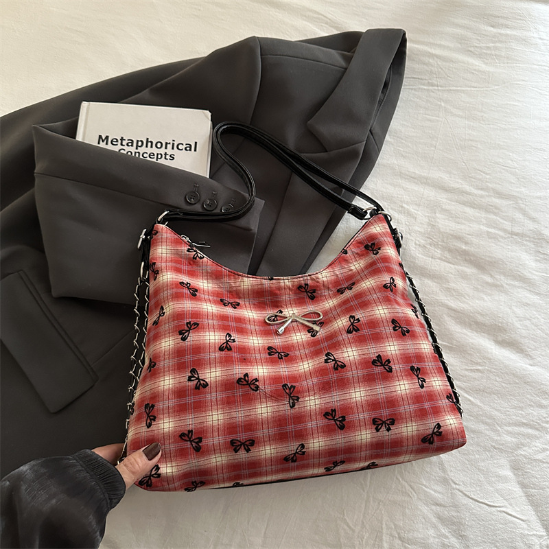 Bolso de mujer nicho de alta sensación de verano bolso de hombro bajo la axila nuevo punto de onda impresión bolso especial mochila casual