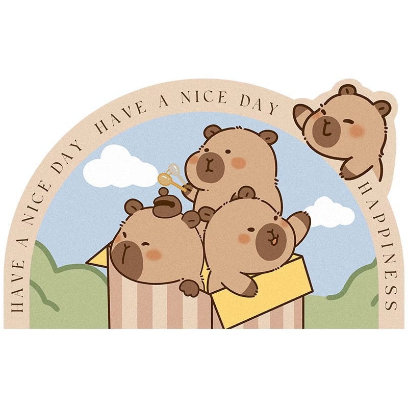 Badmat capybara cavia absorberend antislip deurmat_voghion.com