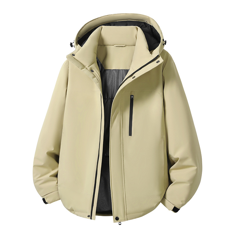 Waterproof Padded Jacket For Couples, Thermal Cotton Coat_voghion.com