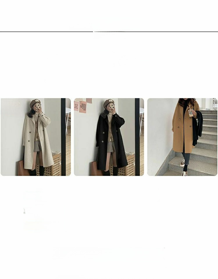 Women's Woolen Overcoat Slim Elegant Mid-length Autumn Winter_voghion.com