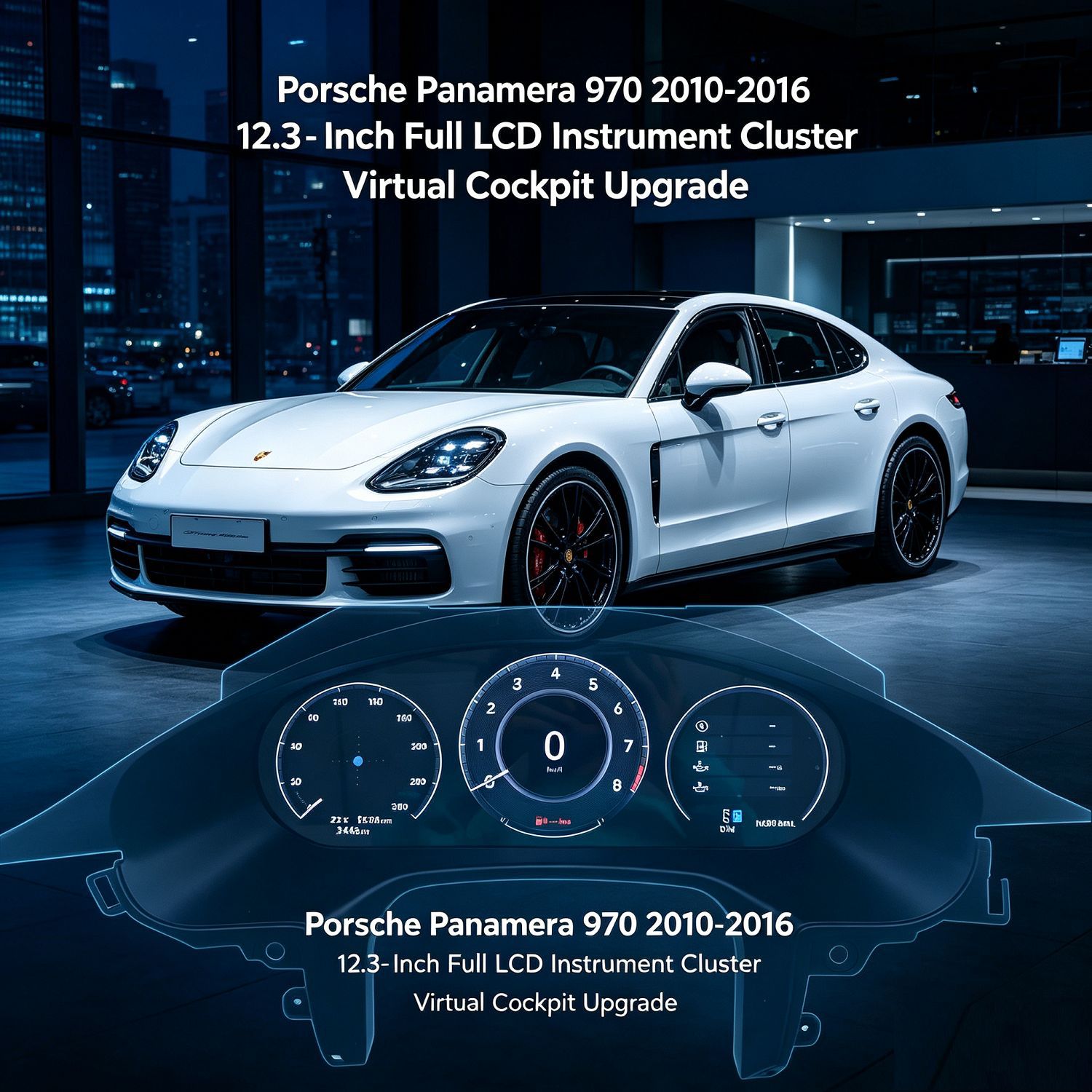 Suitable for Porsche Panamera 970 Full Lcd Instrument Panel 12.3inch Non-Destructive Upgrade and Modification Digitalization