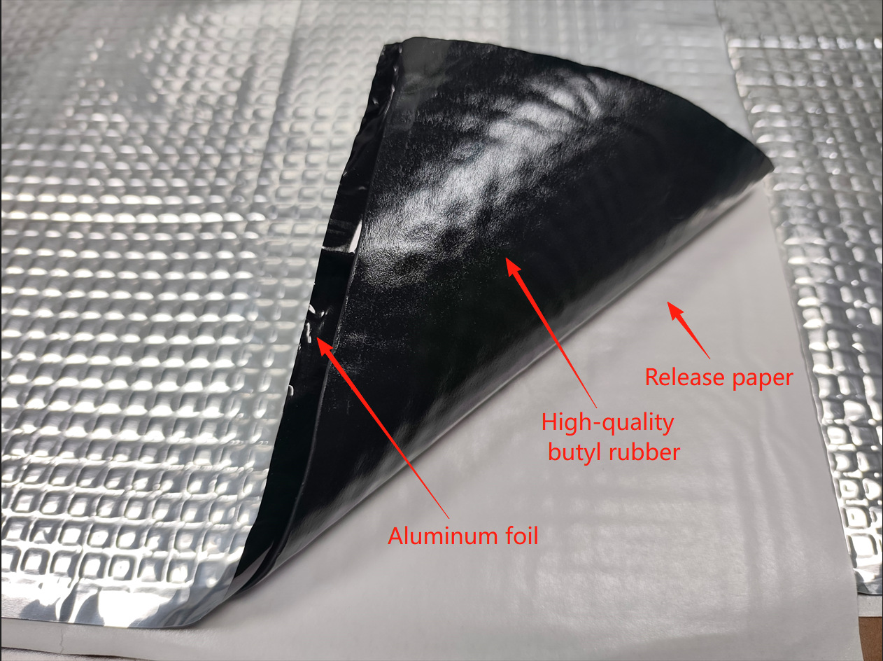 Cross-Border Temu E-Commerce Specializes in Small Pieces of Automotive Butyl Rubber Sound Insulation and Shock-Absorbing Plates, Environmentally Friendly Damping Sheet Materials in Stock