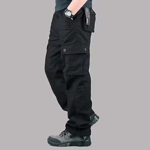 Cross-border export import foreign trade multi-pocket men's work pants loose pants plus size labor protection casual straight-leg pants