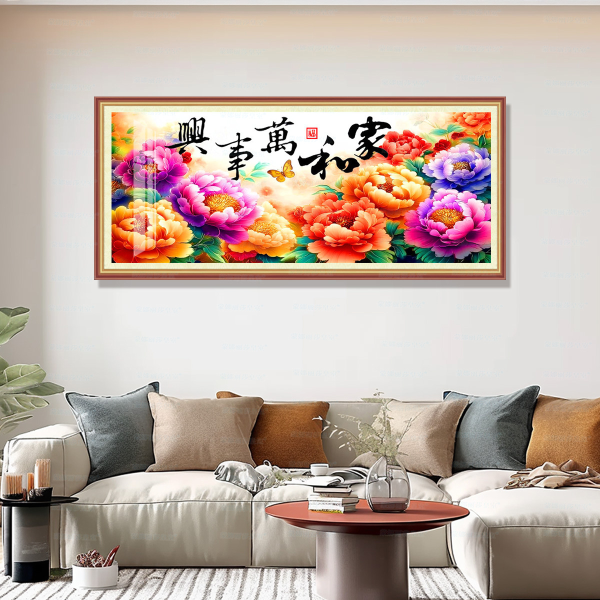 [Tela de algodón importada] Mona Lisa Royal Cross Stitch Home Wanshixing Fortune Peony Living Room Bordado de hilo hecho a mano image 9