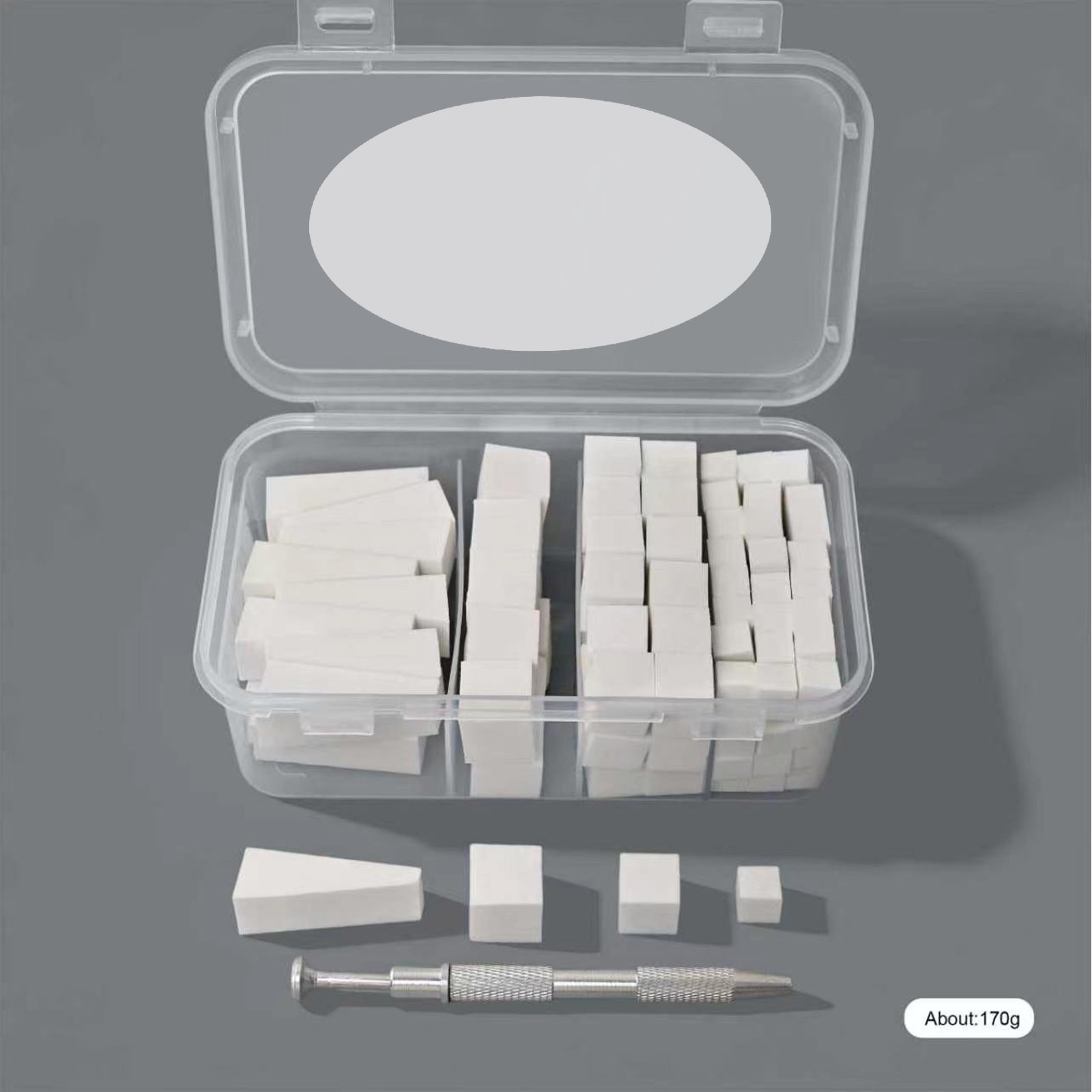Mini esponja para decoración de uñas, esponja de colorete degradada, esponja multifacética antiadherente para decoración de uñas, maquillaje y corrector.