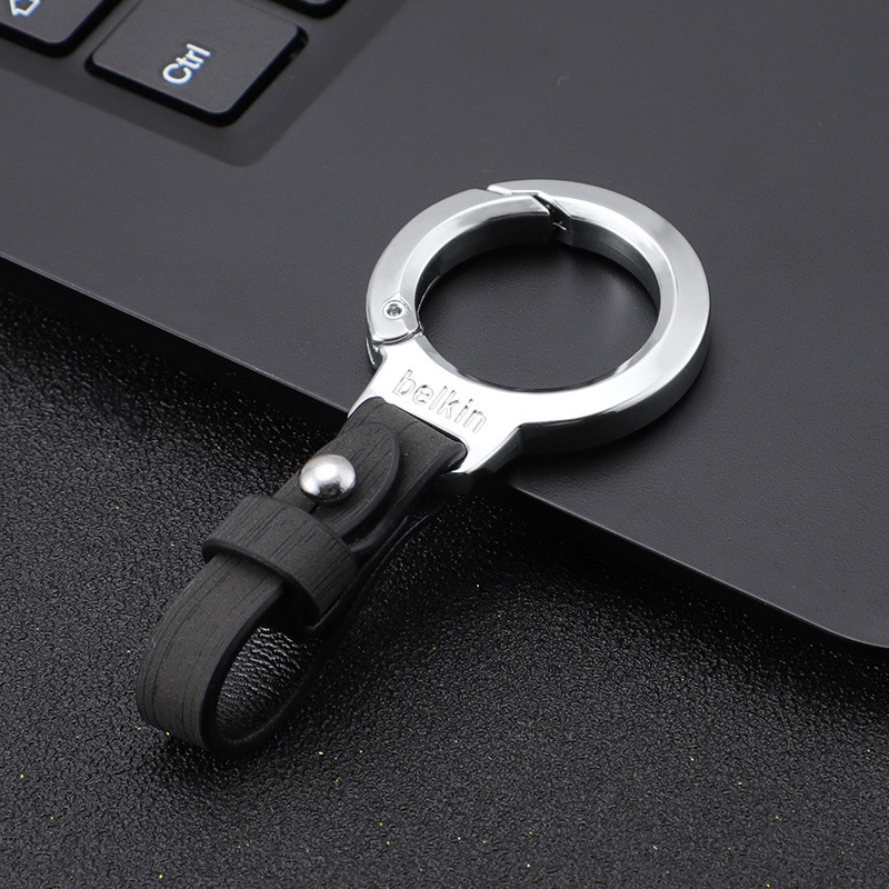 Llavero 2024 nuevas chicas hombres creativo de la piel del coche de la piel de la cintura de alta calidad colgante anti-pérdida llavero