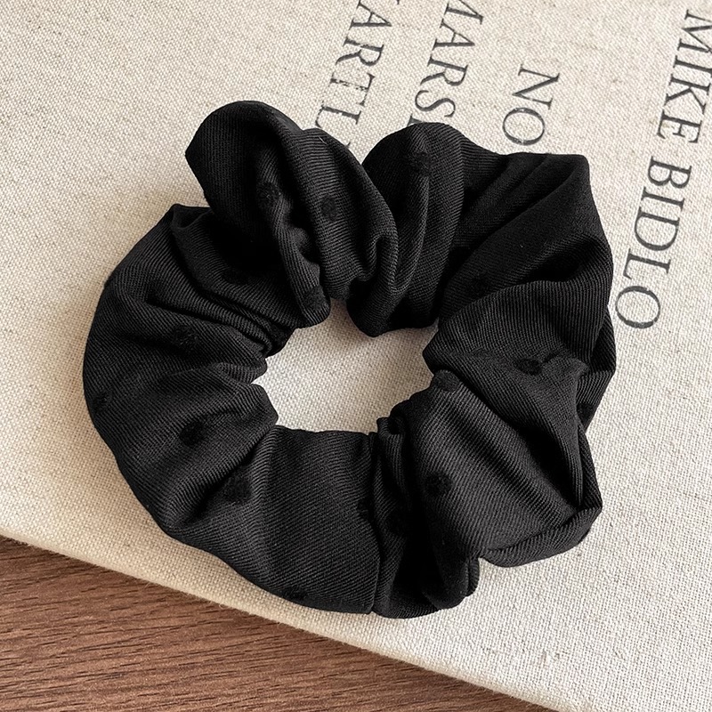 Grey arco cuadrado anillo de cabello de intestino grueso mujer cola de caballo baja correa de cabello de alta elasticidad cuerda de cabeza duradera