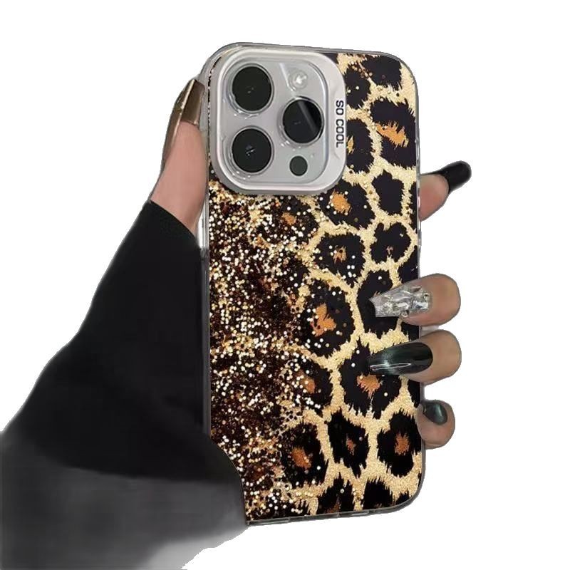 Estampado de leopardo para iPhone13promax/14 personalidad 15 funda para teléfono móvil de Apple 12pm/16 Europa y América 11 nuevo XR