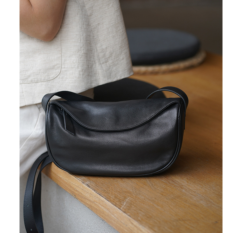 Lindo bolso de la suerte bolsa de mensajero de cuero genuino bolsa de hombro primera capa de piel de vaca europea y americana moda retro bolsa de mensajero Comercio exterior Venta caliente