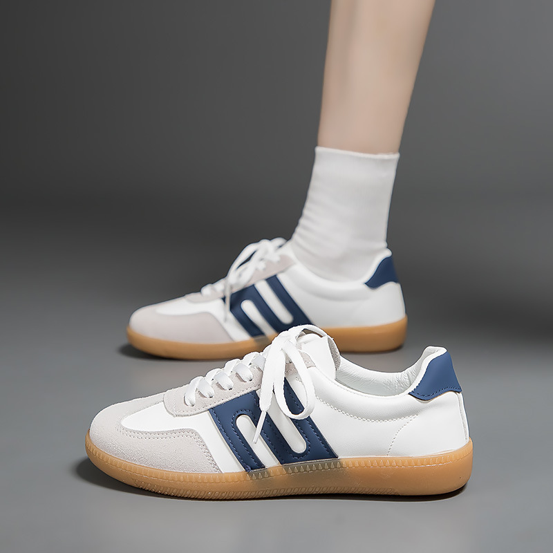 2024 neue Paar Training Runde Kappe Casual Board Lace up Kleine Weiße Schuhe frauen Herbst F8816_voghion.com