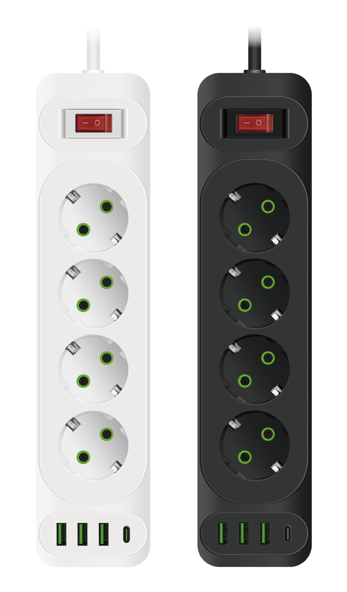 EURO estándar europeo jack socket comercio exterior exportación blanco negro color caja parche junta