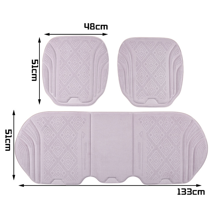 New Rams suede car seat cushion, breathable and perforated, three-piece set, easy to install, suitable for all seasons, factory direct