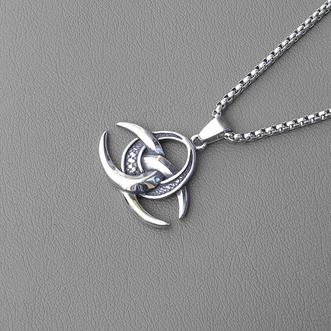 Viking Celtic Titanium Pendant Jewelry Stainless Steel Chain Necklace Minimalist_voghion.com