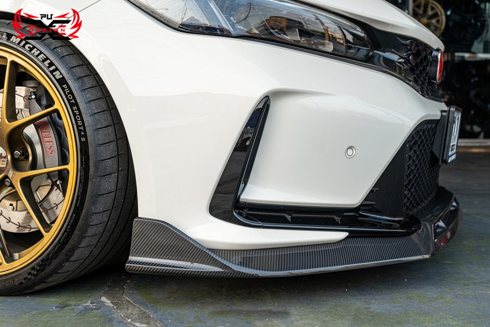 Suitable for Honda 11Th Generation Civic Fl5 Type R Modified Carbon Fiber Front Lip Modified Ad Style Front Bumper Front Spoiler