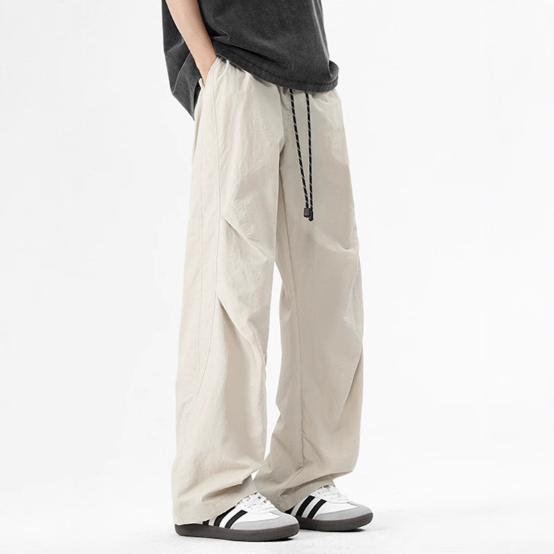 American Functional Waterproof Workwear Ice Silk Paratrooper Pants for Men and Women Summer New Straight Pants Loose Casual Pants
