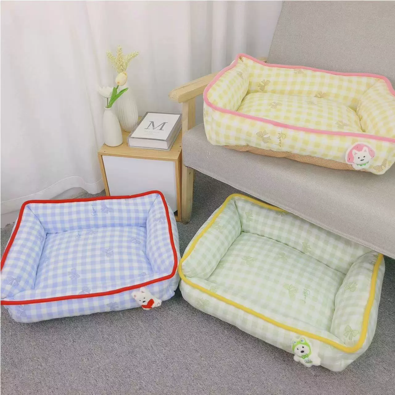 Домашние питомцы Хлопковое гнездо Осеннее и зимнее хлопковое гнездо Собачье гнездо Теплое маленькое собачье кошачье универсальное гнездо для домашних животных