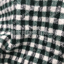 BG210171 小格子绿白黑毛棉交织花呢 简约清新大方 3月新品