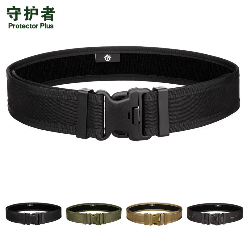 Cinturón táctico de campamento al aire libre CS expansión rápida cinturón exterior rígido cinturón multifuncional doble hebilla cinturón ensanchado