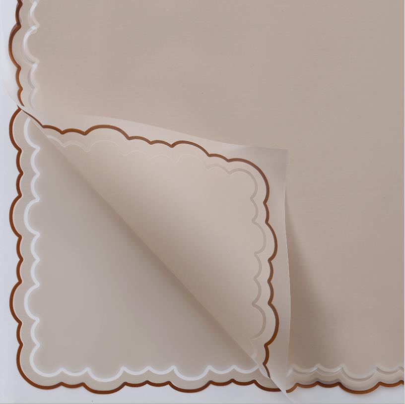 Fábrica de fiestas de flores al por mayor nueva línea de textura flor embalaje florista de color sólido papel de envoltura flor