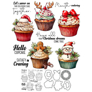 Original Design Christmas Ice Cream Silicone Transparent Seal Embossed Carbon Steel Knife Mold Handbook Decorative Seal Stamp Wholesale
