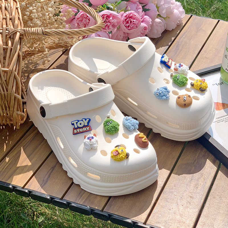 Thick Sole Cave Shoes Women's 2025 New Non-Slip Beach Eva Sandals Women's Summer Dual-Use Outwear Slippers