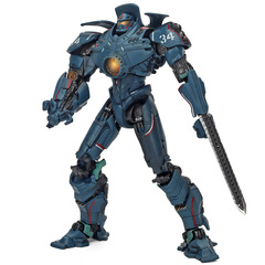 Gipsy Danger, a highly detailed action figure model of the mecha from the movie "Pacific Rim 2" with movable parts.