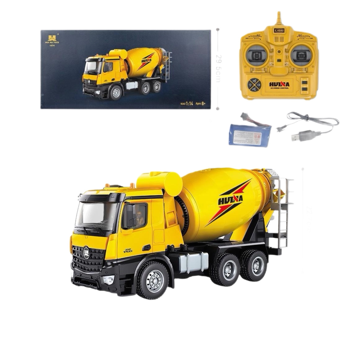 Suministro 1: 14 modelo de vehículo de ingeniería de aleación de control remoto simulación de excavadora camión de descarga mezclador juguetes para niños