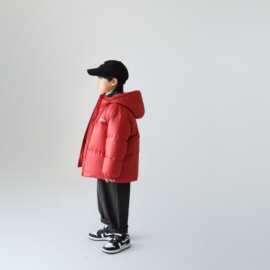 冬季新款儿童洋气加厚白鸭绒连帽外套男女中大童防水保暖羽绒服潮
