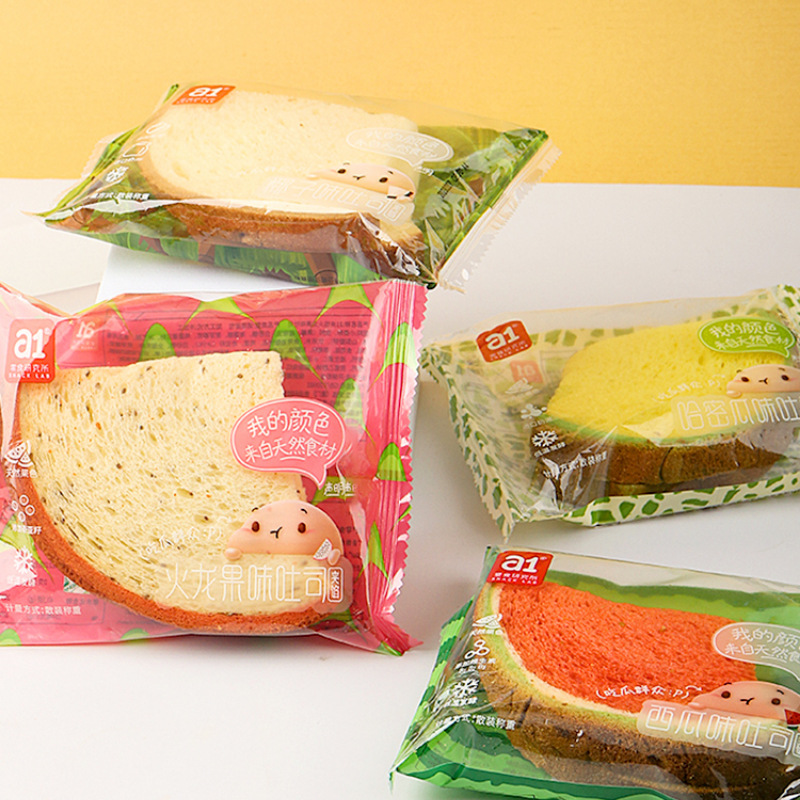 Watermelon Toast Coconut Hami Melon Fruit Flavor Sandwich Bread Children's Breakfast Pastry Snacks Whole Box 4kg