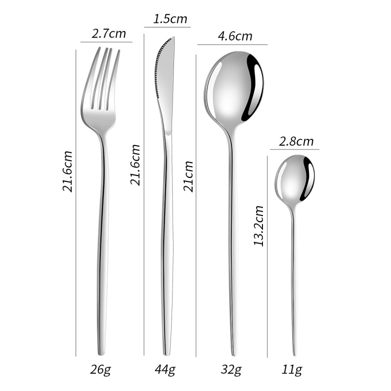 アマゾンステンレス食器ナイフフォークスプーンセット爆型ポルトガル食器4主件ステーキナイフフォークスプーン|undefined