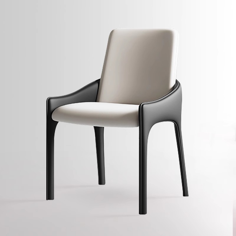 Scandinavian Home Dining Chair Modern Simple Saddle Leather Restaurant Accessible Luxury Back Chair Cafe Hotel Club Negotiation Chair
