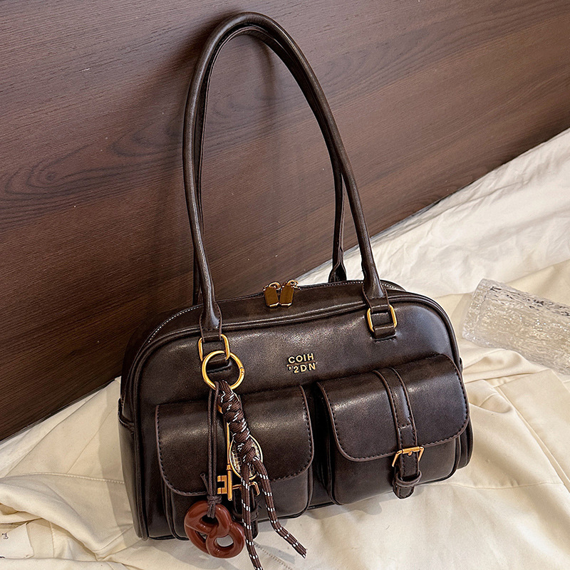 Women's Shoulder Bag High-end Large Capacity Boston Bowling Handbag_voghion.com