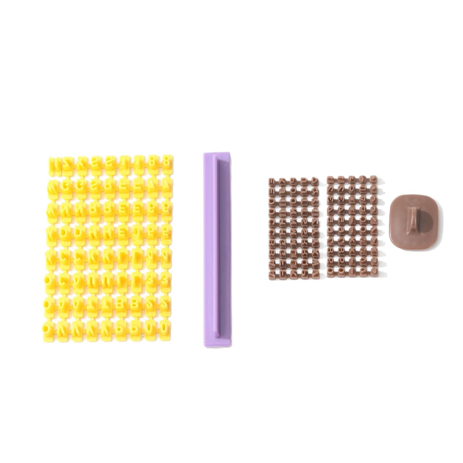 Letras inglesas y números símbolo sello galleta molde tipo móvil impresión pastel hornear herramienta galleta molde traje