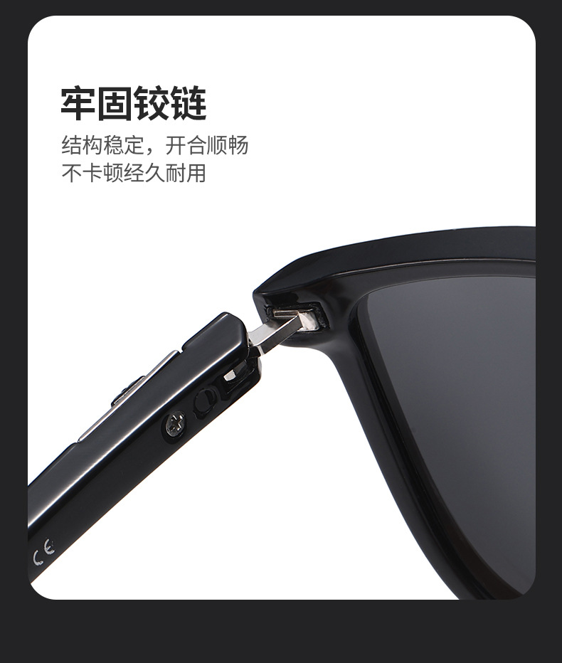 Fashion Metal Polarized Sunglasses Round Face Universal Oversized Frame Driving Sunglasses for Men