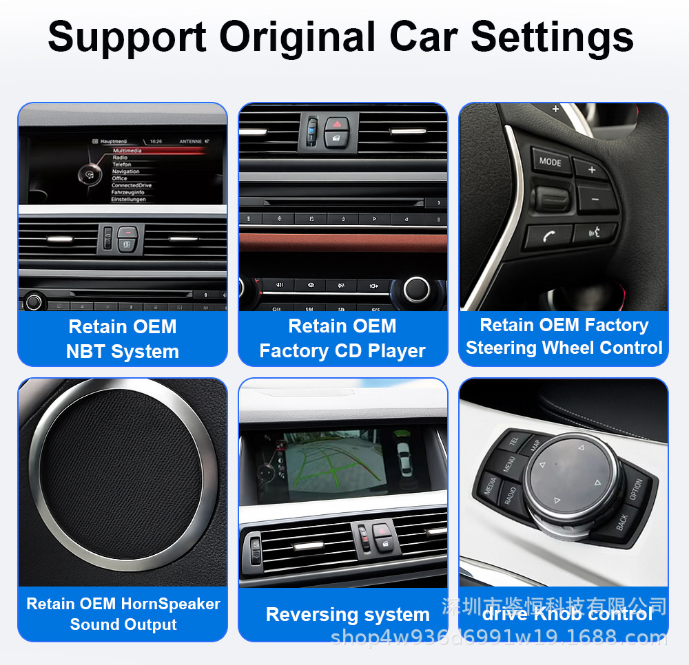 10.25'' Large Screen Navigation System Suitable for 11-17 Bmw 5 Series Cic/Nbt Radio Car Players