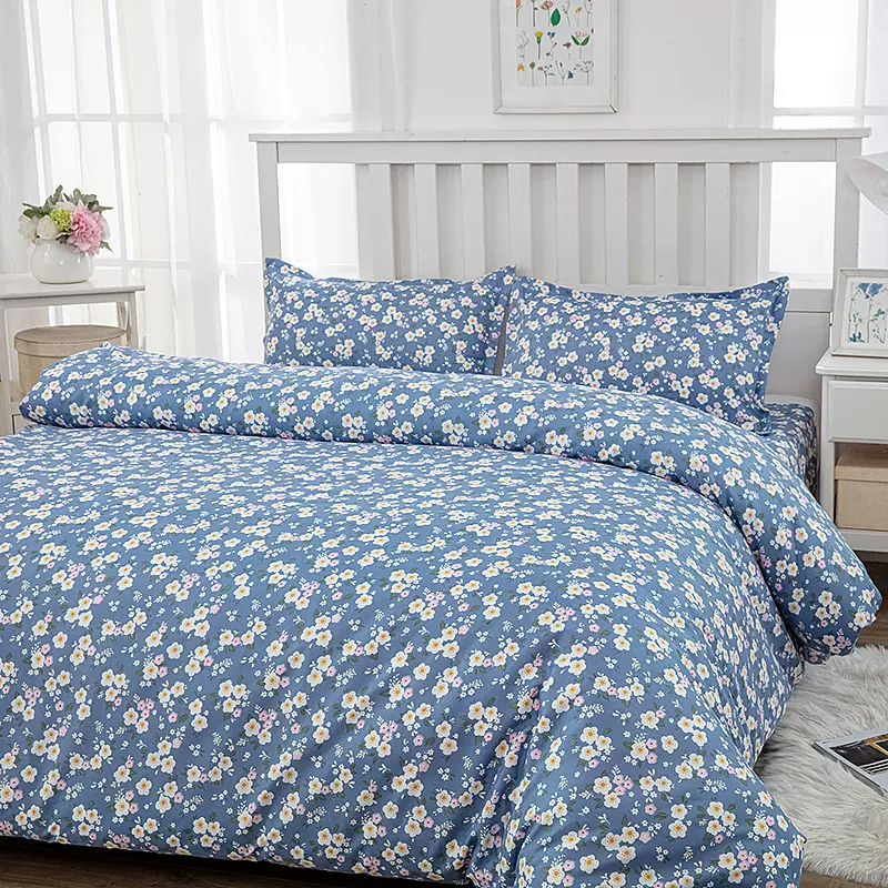 轻柔磨毛床单四件套床上用品被单被套学生宿舍被罩套非全棉三件套