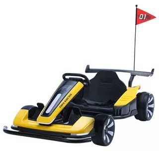 girls, and children, 2026 – Qatlanan elektrik velosipedlər - drift-model-yellowdual-drive-24v-dual-batteries-wheelbase-adjustment-throttle-and-brake-remote-control-bluetooth-early-education-official-standard-configuration