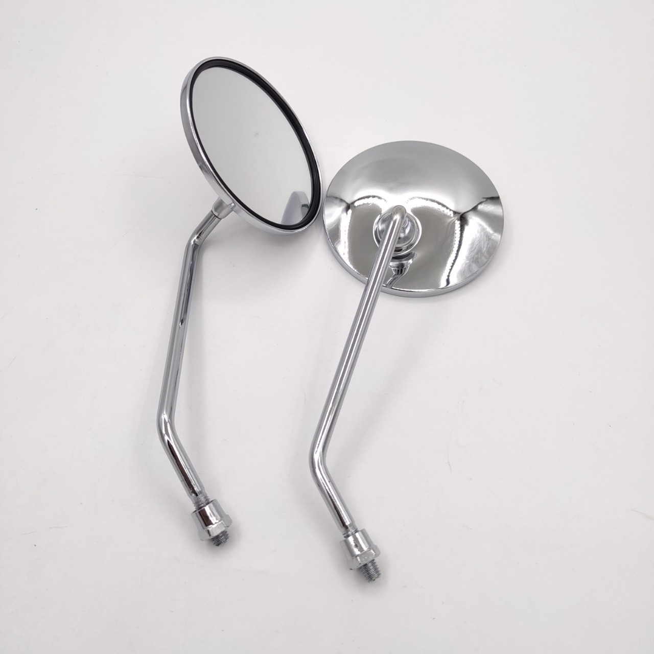 Motorcycle Modified Rearview Mirror Electric Vehicle Rearview Mirror Round Mirror Retro Electroplated Round Rearview Mirror Prince Rearview Mirror