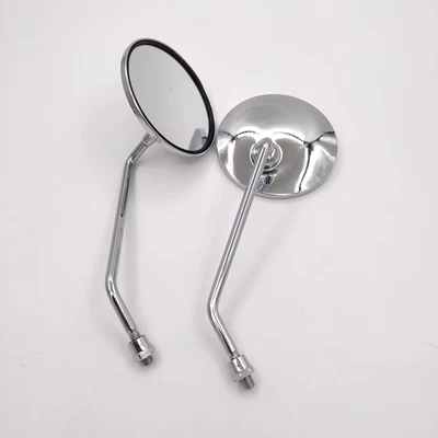 Retro Electroplated Round Rearview Mirror – Motorcycle rearview mirror
