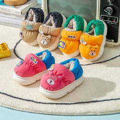 Baby Cotton Slippers Winter Girl Child Indoor Cotton Shoes Teddy Bear Warm Cartoon Boy Child Baby Slippers Cotton Children's Cotton Rugs