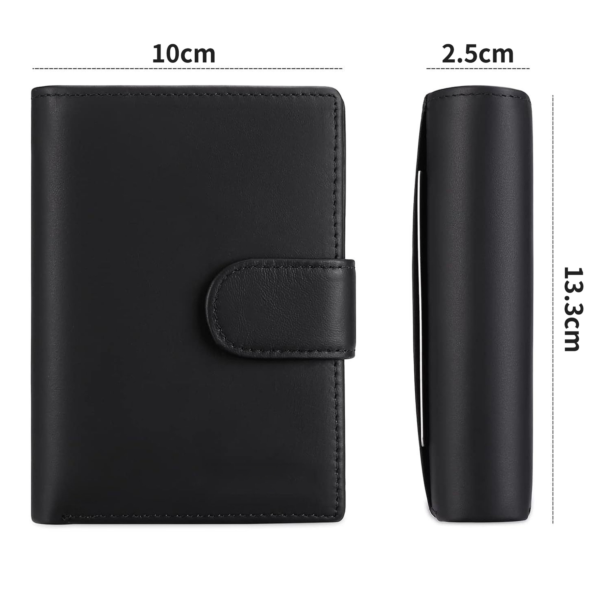 Cross-border RFID cepillo antirrobo bolso de cambio para hombres corto tres plegables multi-tarjeta billetera de cuero de vaca cartera