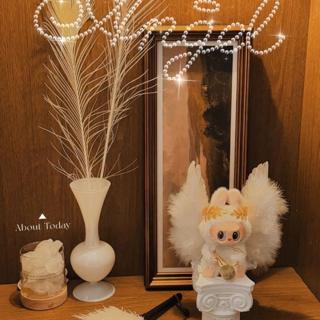 No Dolls) Compatible White Set For LABUBU Coca Cola Angel's Wings