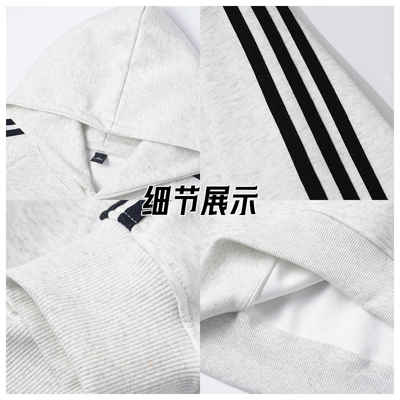 跨境连帽卫衣定制男女同款加绒帽衫秋冬企业团体工作服印logo印字|undefined