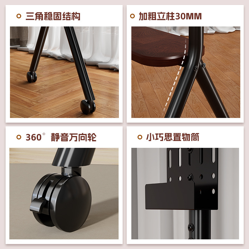 Televisión móvil carro universal rueda de soporte de suelo fija sala de exposiciones de conferencias con artículos domésticos 55 / 75