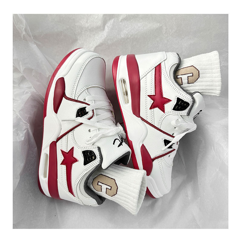 Air Cushion Meteor Board for Men's Spring 2024 New Versatile Instagram Casual Little White Thick Sole Basketball Shoes_voghion.com