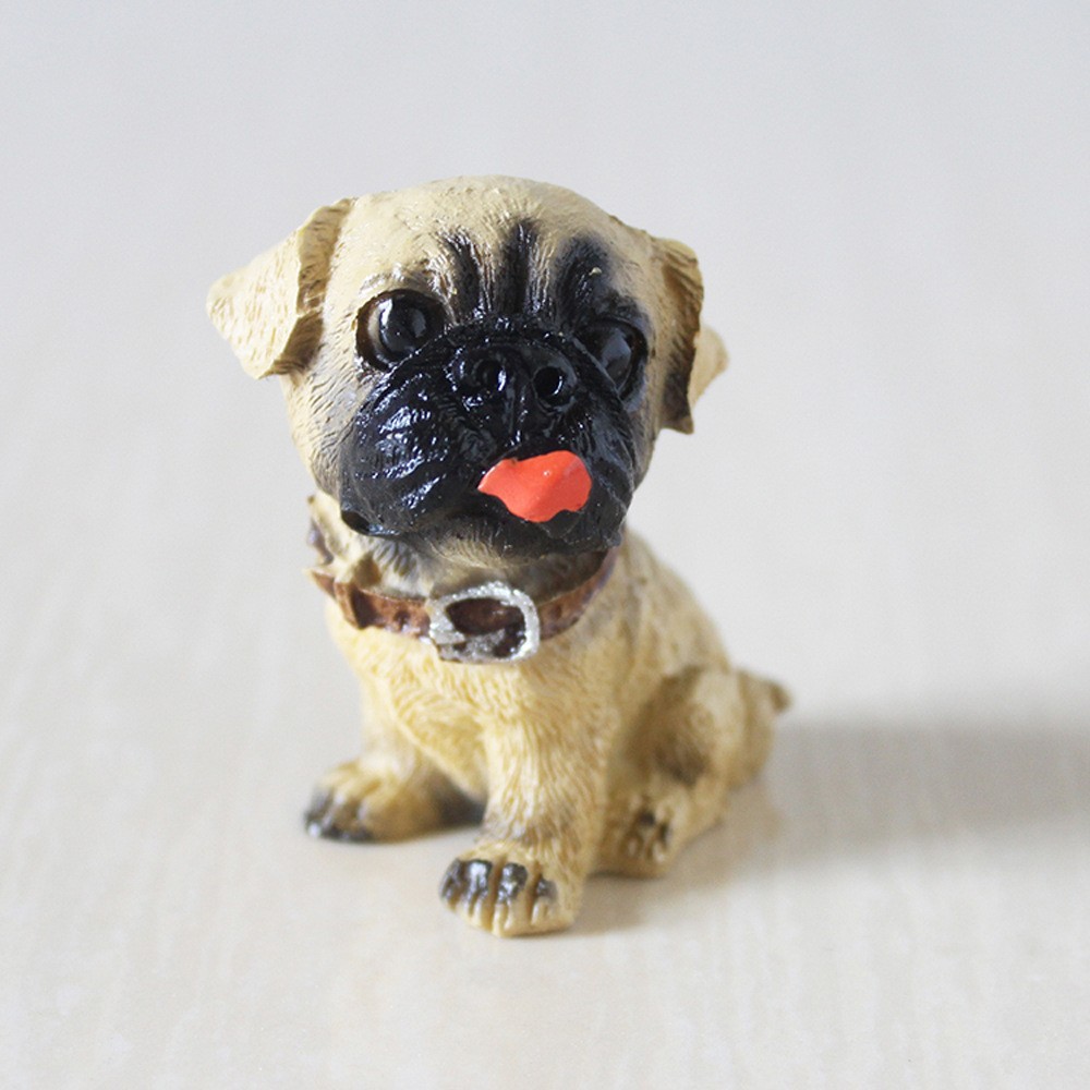 Biónico americano perrito resina artesanía decoración de gabinete de televisión adornos para el hogar regalos de cumpleaños lindos pequeños combates
