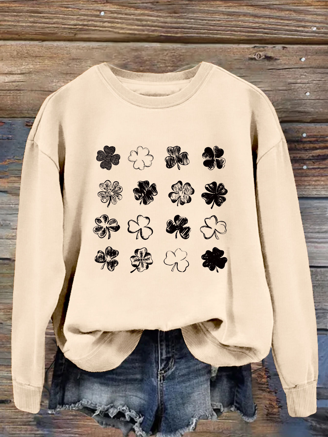 Women's Hoodies Long Sleeve Casual Streetwear Shamrock display picture 23