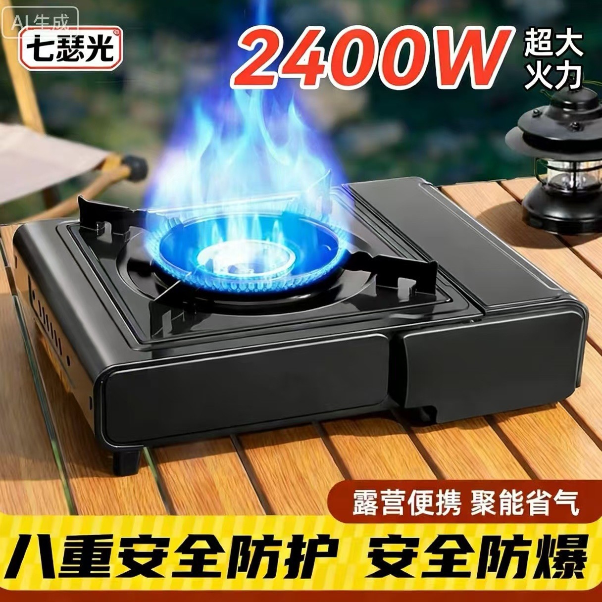 Portable Cassette Stove, Portable Cassette Hot Pot, Outdoor Barbecue Stove, Household Butane Gas Stove, Dual-Use Gas Stove, Explosion-Proof