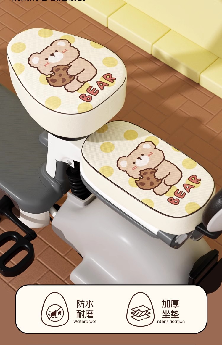 Suitable for Yadi Aima Sandwich Seat Cover, Electric Vehicle Seat Cover, Waterproof, Thickened, Wear-Resistant Battery Car Seat Cushion Cover