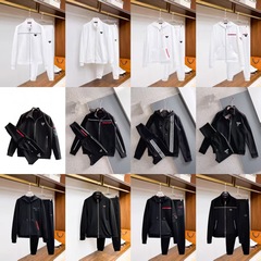 高品质25年秋冬新款潮牌休闲开衫连帽卫衣运动款男女同款情侣套装